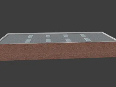 Commercial Warehouse Low-poly 3D model