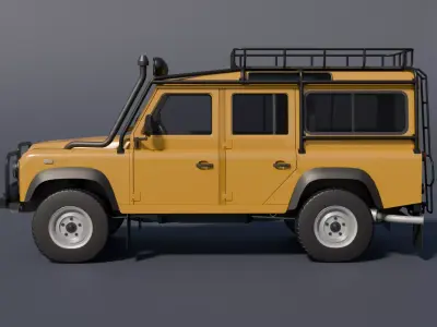 Game-Ready Land Rover Defender 110   I Generation - High Detail Low-poly 3D model