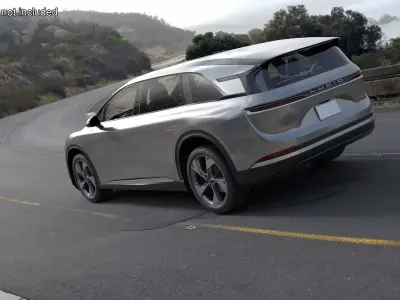 Lucid Gravity Electric Suv Gray with Lights Off 3D model