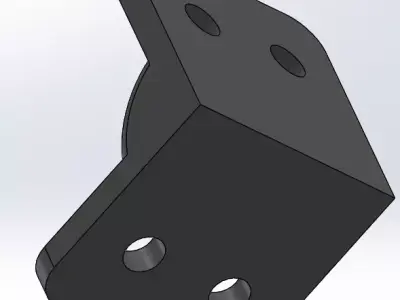 Rusty Square Corner Bracket - 3D print Ready  3D print model