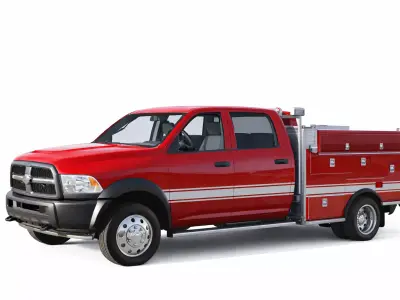 Pickup Fire Truck 3D Model Light Duty Emergency Response  3D model