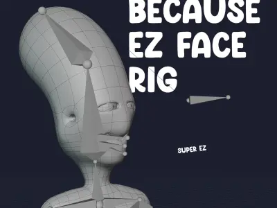 Cute creature with rig 3D model