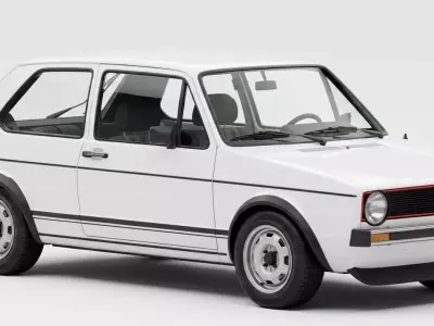 1976 Volkswagen Golf GTI Mk1 3D model