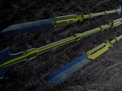 KNIGHT SPEAR  Low-poly 3D model