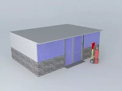temporary hazardous waste warehouse Free 3D model