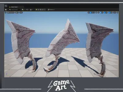 Ancient Cleaver - LowPoly model - Game Ready Low-poly 3D model