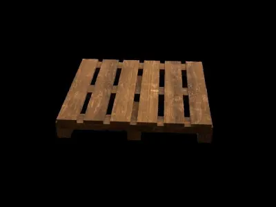 Wood pallet Low-poly 3D model buy