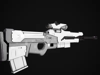 Sniper Sci-FI Free low-poly 3D model