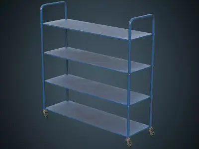 Shelf 1B Low-poly 3D model