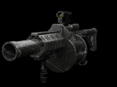 M32 Grenade Launcher Low-poly 3D model