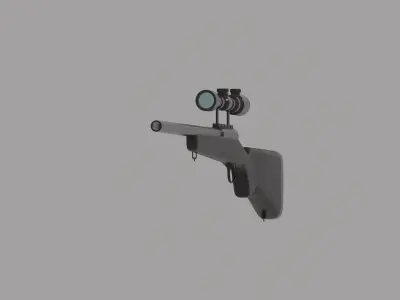 Sniper Rifle 3D model 17