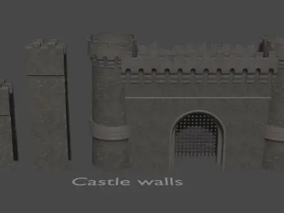 Sighiskor Village - Castle Modular Props Low-poly 3D model