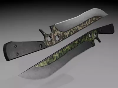 Stylized Military Knife Low-poly 3D model
