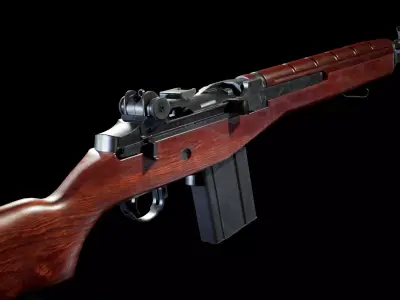 PBR - M14 Woodstock Rifle - Game-Ready 3D Asset Low-poly 3D model
