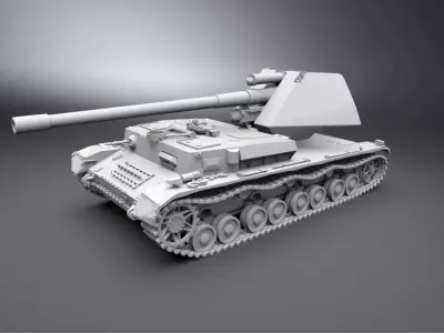 Waffentrager Scale model  3D print model