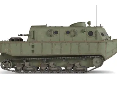 Amphibious Tracked Vehicle 3D model