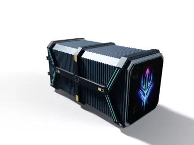 Sci-Fi Cargo Container Low-poly 3D model purchase