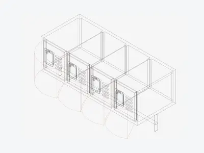Locker - Metal - Locka - Classic - Wall Mount Low-poly 3D model