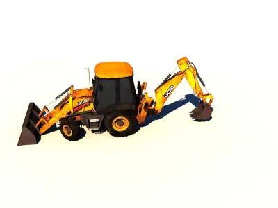Rigged JCB 3D model
