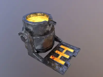 Mine Cauldron Low-poly 3D model
