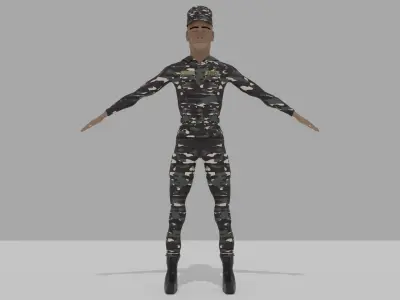 Armed Force of The Philippines ARMY3D model LOW-POLY RIGGED Free low-poly 3D model