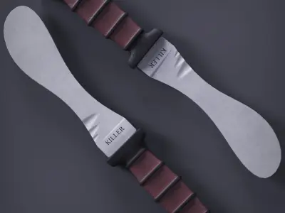 PBR Killer Knife Low-poly 3D model