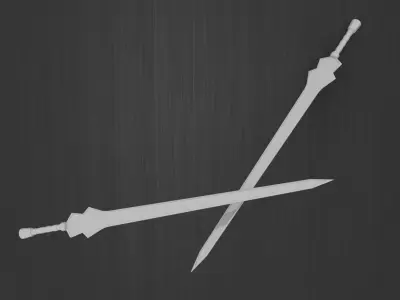 Sword Collection two swords Low-poly 3D model