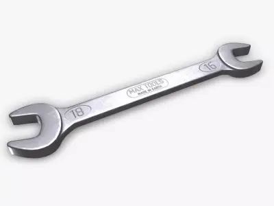 Open End Spanner Low-poly PBR Low-poly 3D model