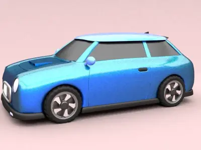 cartoon car 1 Free 3D model