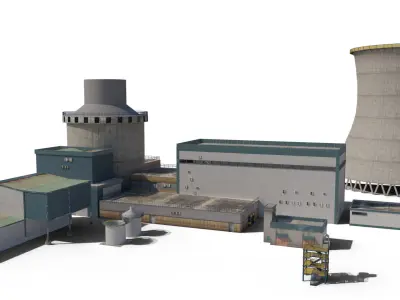 Nuclear Power Plant Assets 3D model
