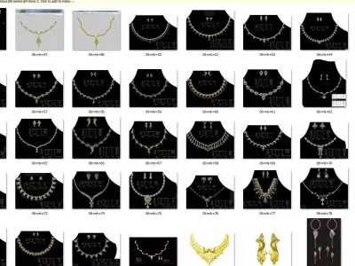 necklace bulk  50  STL files ready to print  part 03 3D print model