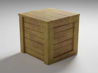 PBR Box Crate Low-poly 3D model