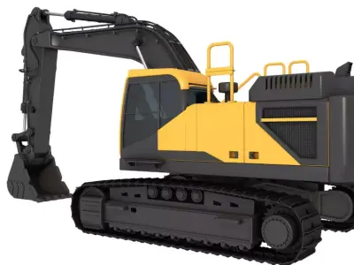 Tracked Excavator 3D model