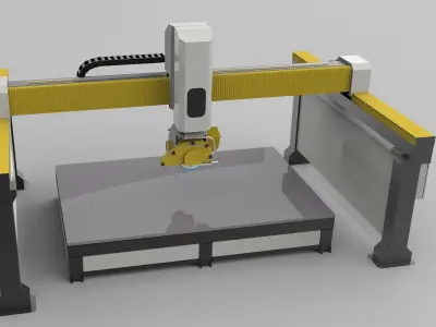 Bridge Saw Machine 3D model