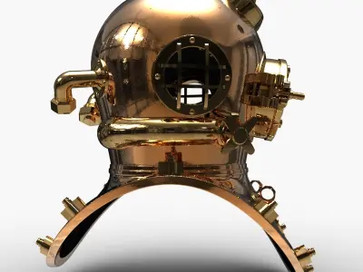 3D Models Antique Diving Helmet 3D model