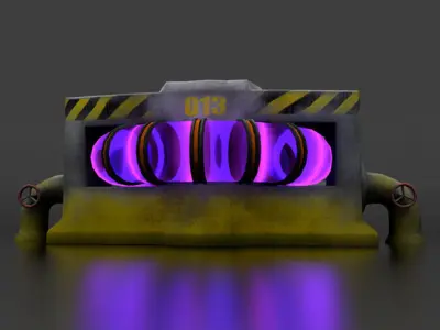 Reactor LowPoly Game Free low-poly 3D model