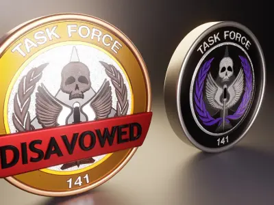 Call of Duty Taskforce 141 3D logo version 2 Low-poly 3D model