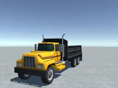 Industrial Truck 4 Low-poly 3D model