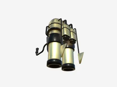 Jetpack C08 Gold - SciFi Character Design Low-poly 3D model