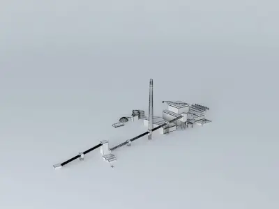 Boardman Coal Fired Power Plant Free 3D model