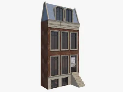 European building 5 Low-poly 3D model