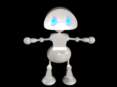 cute robot  Low-poly 3D model
