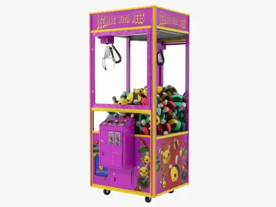 Claw Vending Machine with Toys 3D model