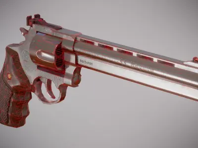 44 Magnum Wood - Game Ready Low-poly 3D model