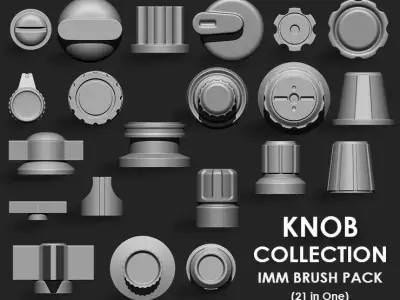 Knob Collection IMM Brush Pack 21 in One 3D model