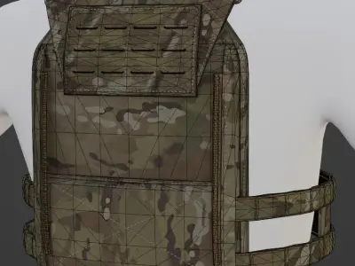 C2R Fast Fulcrum Plate Carrier Low-poly 3D model