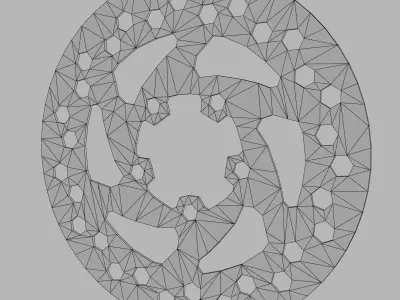 Brake disc for Bicycles Low-poly 3D model