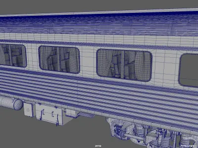 Amtrak Passenger Coach 3D model