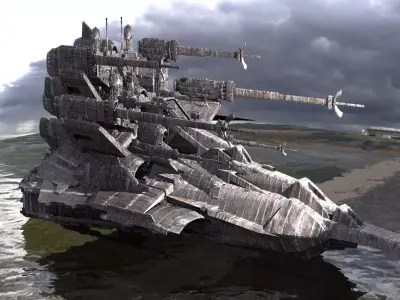 Arch Assassin Cruiser Ship 3  3D model