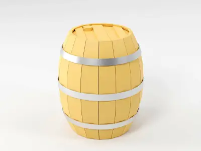 Game wood 3d boxes asset Low-poly 3D model